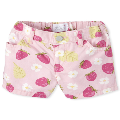

s Baby And Toddler Strawberry Floral Shorts - Pink - The Children's Place
