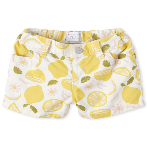 

s Baby And Toddler Lemon Floral Shorts - White - The Children's Place