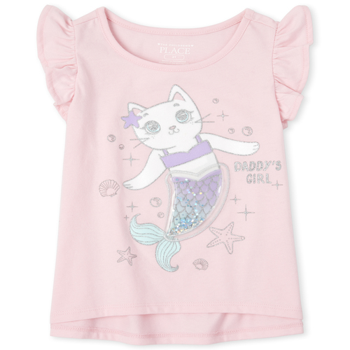 

s Baby And Toddler Shakey Ruffle Top - Pink - The Children's Place
