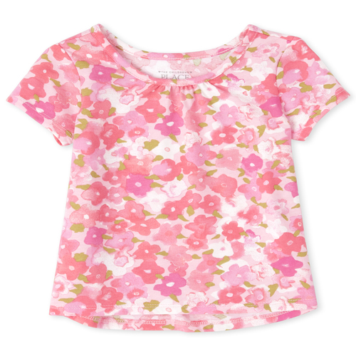 

s Baby And Toddler Print Top - Orange - The Children's Place