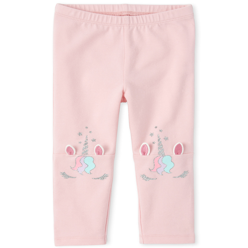 

Baby Girls Baby And Toddler Glitter Unicorn Leggings - Pink - The Children's Place