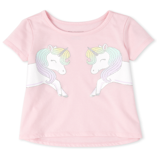 

s Baby And Toddler Glitter Top - Pink - The Children's Place