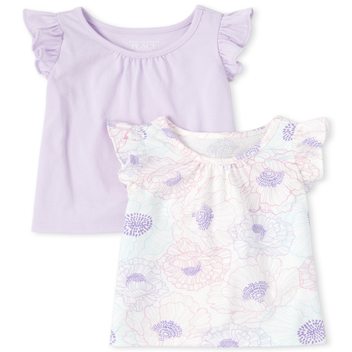 

s Baby And Toddler Ruffle Top 2-Pack - Purple - The Children's Place