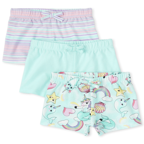 

Newborn Baby And Toddler Print Shorts 3-Pack - Blue - The Children's Place