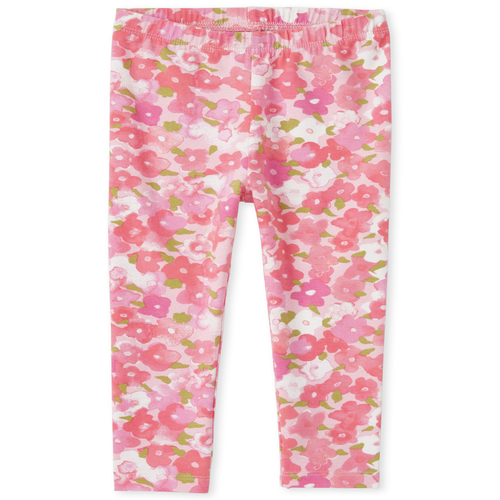 

Baby Girls Baby And Toddler Print Leggings - Pink - The Children's Place