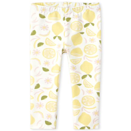

Baby Girls Baby And Toddler Print Leggings - White - The Children's Place