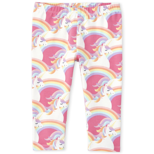 

Baby Girls Baby And Toddler Print Leggings - Pink - The Children's Place