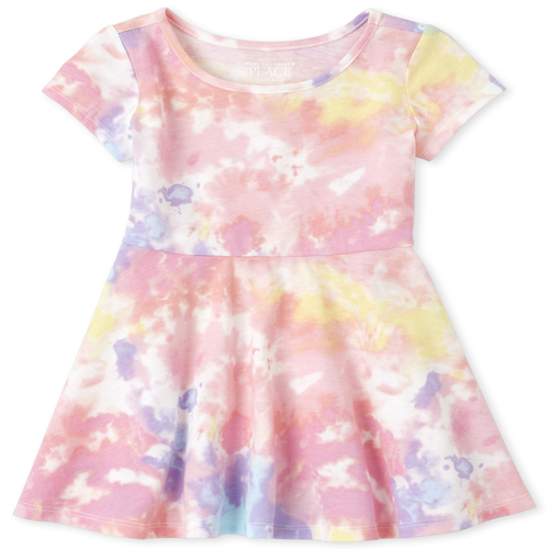 

s Baby And Toddler Print Skater Dress - Pink - The Children's Place