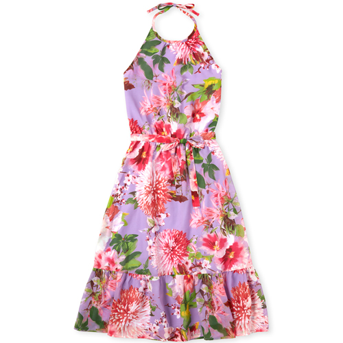 

Womens Mommy And Me Floral Matching Halter Dress - Purple - The Children' Place