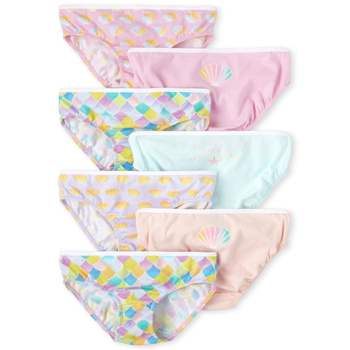 

Girls Mermaid Briefs 7-Pack - Pink - The Children's Place