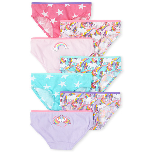 

s Toddler Rainbow Unicorn Briefs 7-Pack - Pink - The Children's Place