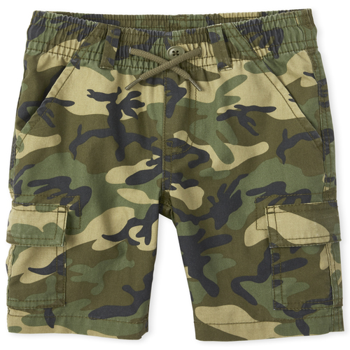 

s Boys Camo Pull On Cargo Shorts - Green - The Children's Place