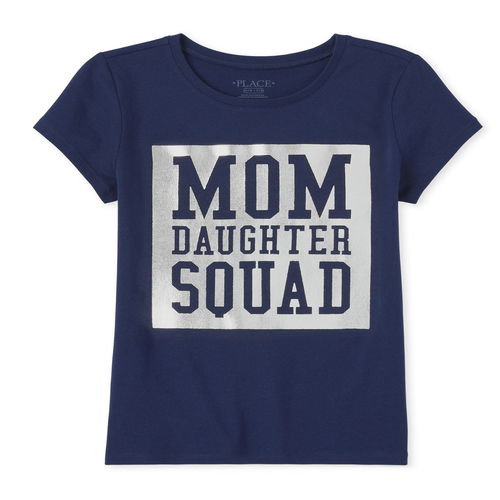

Girls Matching Family Foil Squad Graphic Tee - Blue T-Shirt - The Children's Place