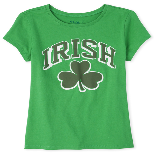 

s Matching Family Shamrock Graphic Tee - Green T-Shirt - The Children's Place