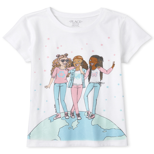 

Girls Earth Squad Graphic Tee - White T-Shirt - The Children's Place