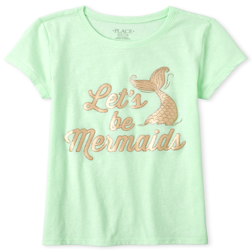 

s Mommy And Me Mermaid Matching Graphic Tee - Green T-Shirt - The Children's Place