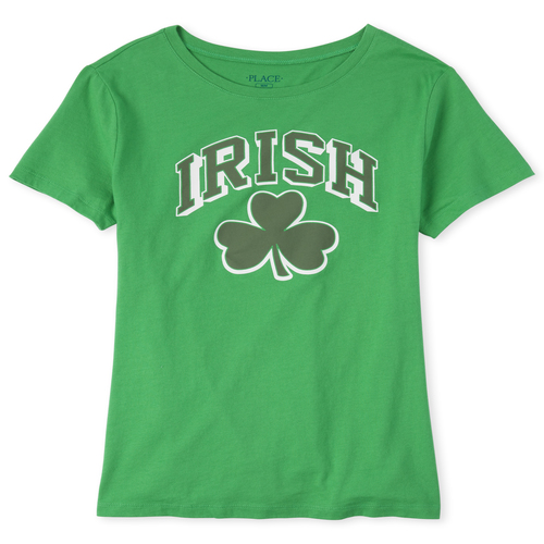 

Womens Matching Family Shamrock Graphic Tee - Green T-Shirt - The Children' Place