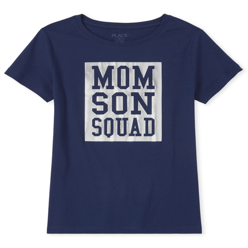 

Womens Matching Family Foil Squad Graphic Tee - Blue T-Shirt - The Children' Place