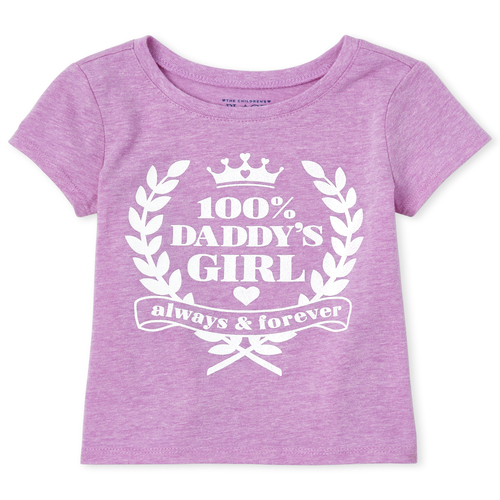 

s Baby And Toddler Glitter Daddy's Girl Graphic Tee - Purple T-Shirt - The Children's Place