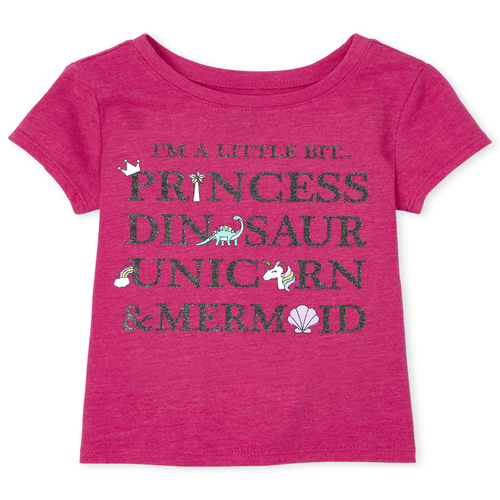 

s Baby And Toddler Princess Dino Matching Graphic Tee - Pink T-Shirt - The Children's Place