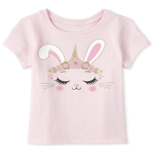 

s Baby And Toddler Bunny Graphic Tee - Pink T-Shirt - The Children's Place