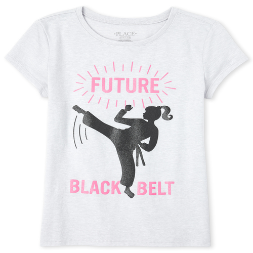

s Glitter Karate Graphic Tee - Blue T-Shirt - The Children's Place