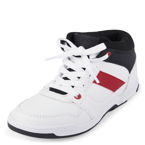 

Boys Boys Colorblock Hi Top Sneakers - White - The Children's Place