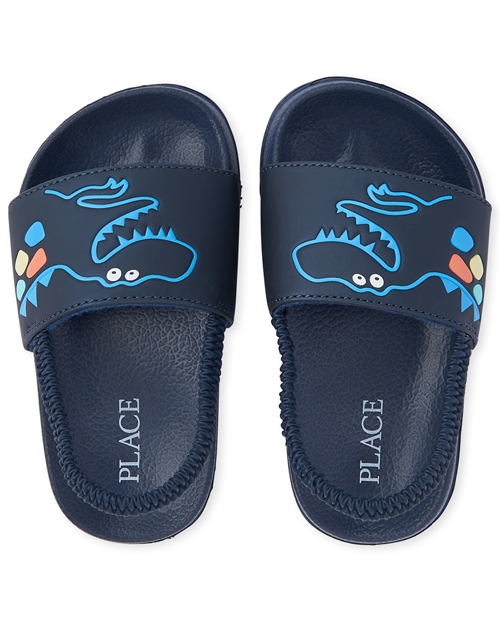 

Baby Boys Toddler Boys Dino Slides - Blue Sandals - The Children's Place