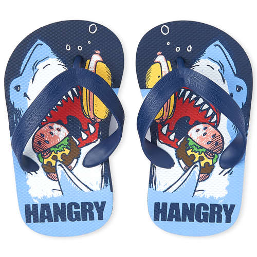 

Boys Boys Shark Flip Flops - Blue - The Children's Place