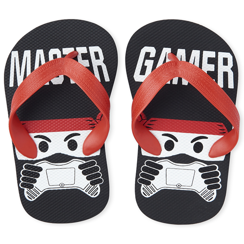 

Boys Boys Video Game Ninja Flip Flops - Red - The Children's Place