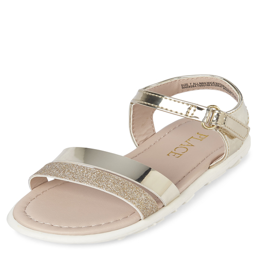 

Baby Girls Toddler Glitter Metallic Sandals - The Children's Place