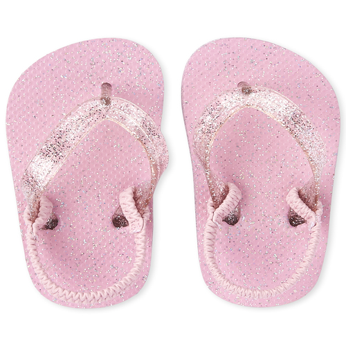 

Baby Girls Toddler Glitter Flip Flops - Pink - The Children's Place