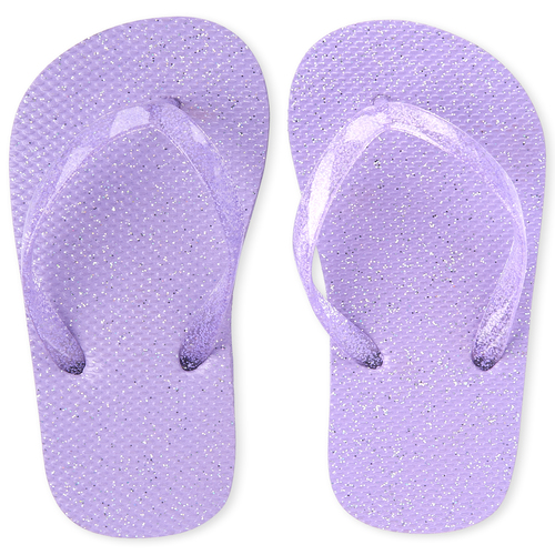 

Girls Glitter Flip Flops - Purple - The Children's Place
