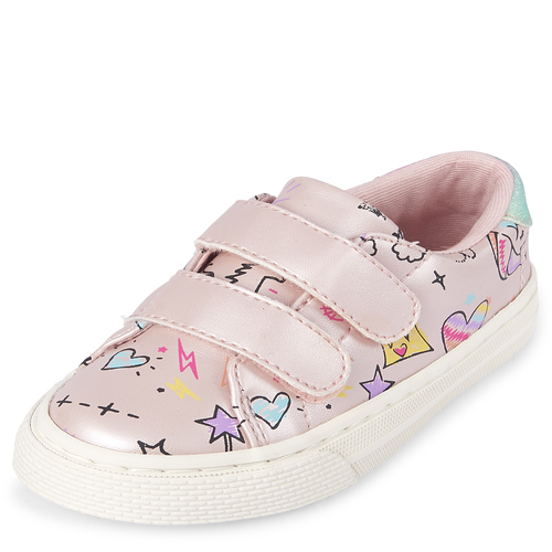 

Baby Girls Toddler Unicorn Doodle Low Top Sneakers - Pink - The Children's Place