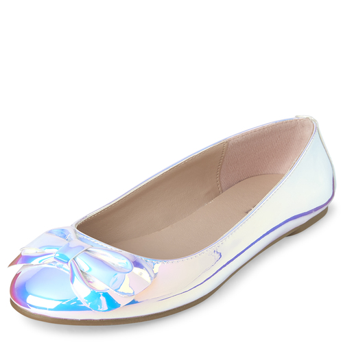 

Girls Holographic Ballet Flats - Metallic - The Children's Place