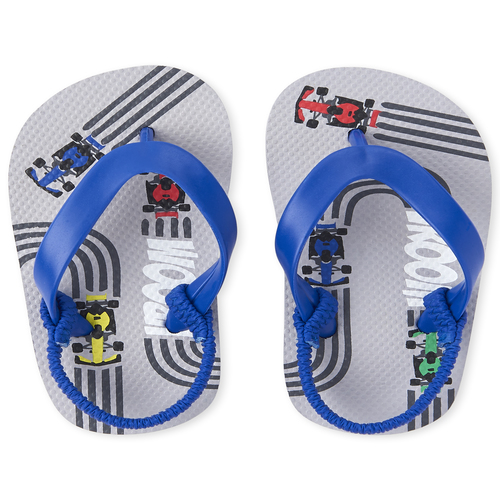 

Baby Boys Toddler Boys Racecar Flip Flops - Blue - The Children's Place