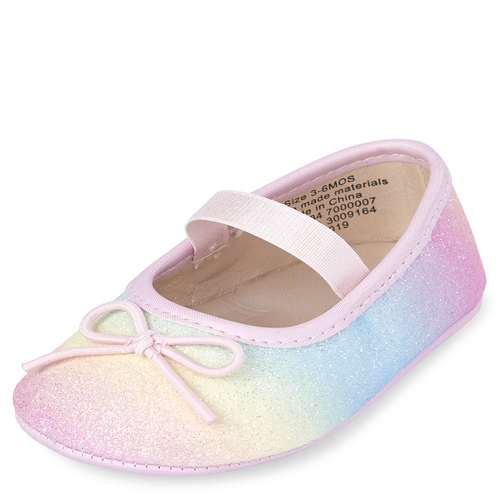 

Newborn Baby Glitter Rainbow Ballet Flats - Multi - The Children's Place