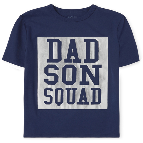 

Boys Boys Matching Family Foil Squad Graphic Tee - Blue T-Shirt - The Children's Place