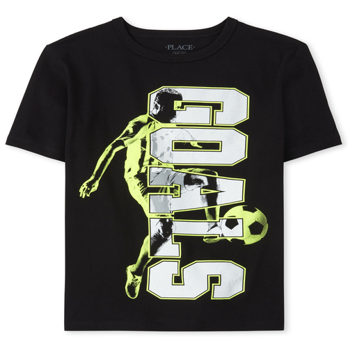 

Boys Boys Soccer Graphic Tee - Black T-Shirt - The Children's Place