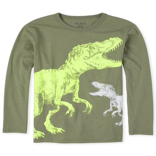

s Boys Dino Graphic Tee - Green T-Shirt - The Children's Place