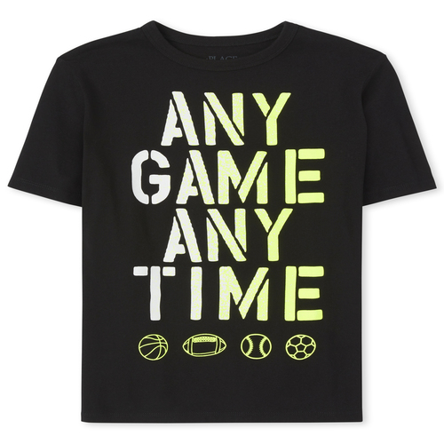 

Boys Boys Sports Graphic Tee - Black T-Shirt - The Children's Place