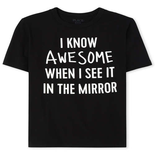 

Boys Boys Awesome Graphic Tee - Black T-Shirt - The Children's Place