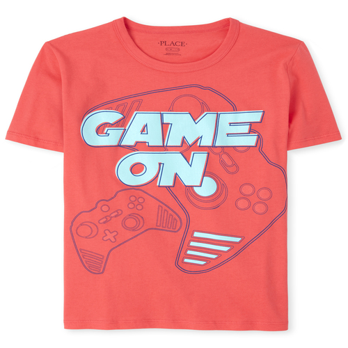 

Boys Boys Video Game Graphic Tee - Orange T-Shirt - The Children's Place