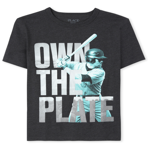 

s Boys Baseball Graphic Tee - Black T-Shirt - The Children's Place