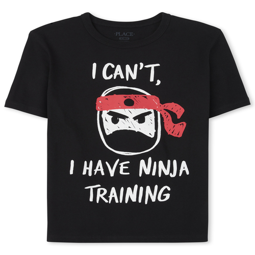 

s Boys Ninja Graphic Tee - Black T-Shirt - The Children's Place