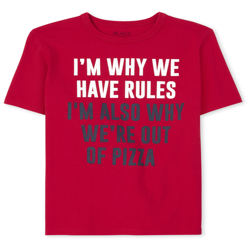 

s Boys Pizza Graphic Tee - Red T-Shirt - The Children's Place