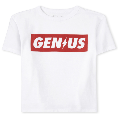 

s Boys Genius Graphic Tee - White T-Shirt - The Children's Place