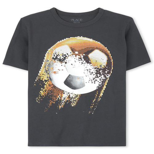 

s Boys Soccer Graphic Tee - Gray T-Shirt - The Children's Place