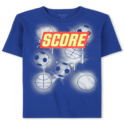 

Boys Boys Sports Graphic Tee - Blue T-Shirt - The Children's Place
