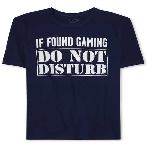 

s Boys Do Not Disturb Graphic Tee - Blue T-Shirt - The Children's Place